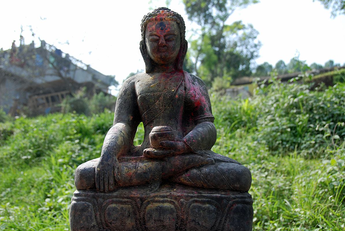 32 Kathmandu Gokarna Mahadev Temple Buddha Statue 